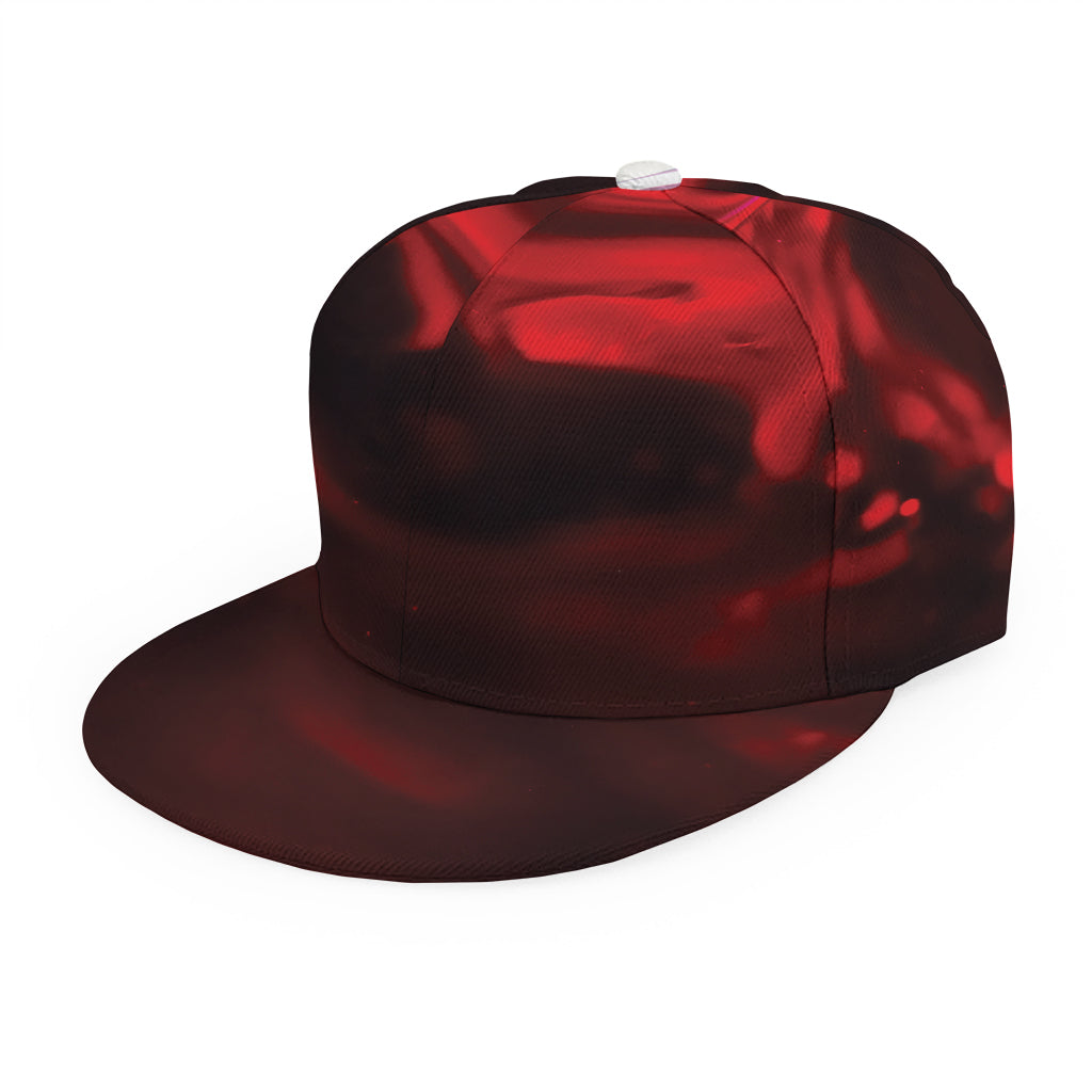 Red Wine Print Snapback Cap
