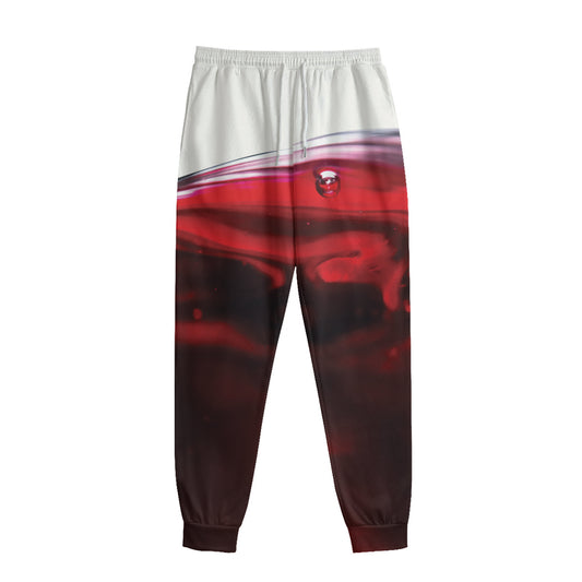 Red Wine Print Sweatpants