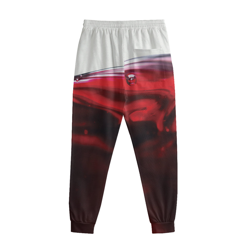 Red Wine Print Sweatpants
