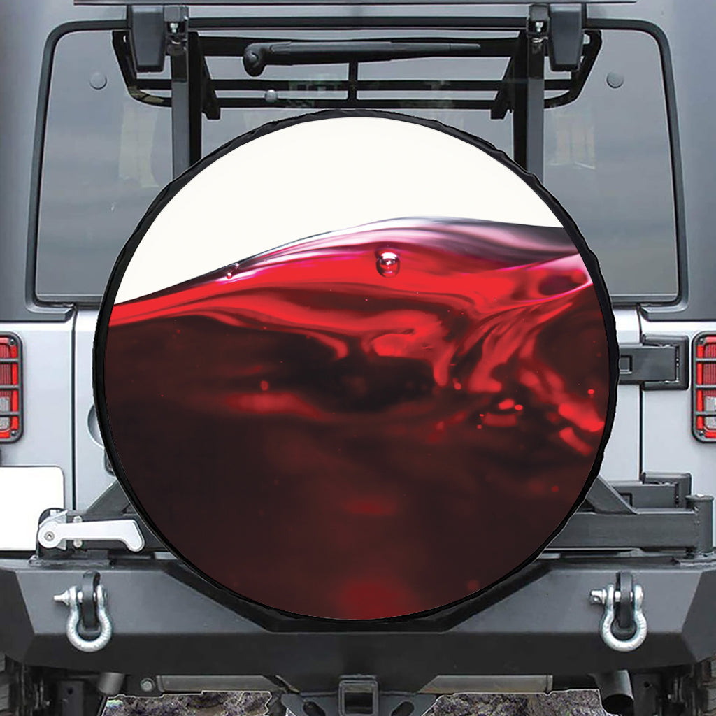 Red Wine Print Tire Cover