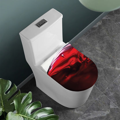 Red Wine Print Toilet Lid Cover