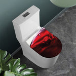 Red Wine Print Toilet Lid Cover