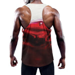 Red Wine Print Training Tank Top
