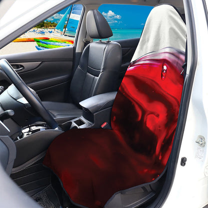 Red Wine Print Waterproof Car Seat Cover