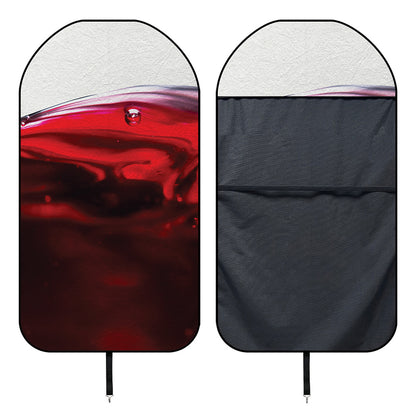Red Wine Print Waterproof Car Seat Cover