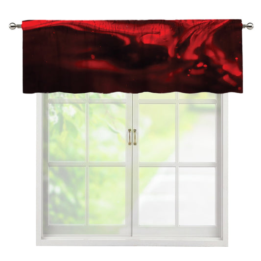 Red Wine Print Window Valance
