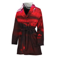Red Wine Print Women's Bathrobe