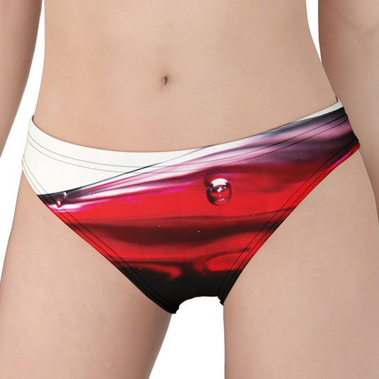 Red Wine Print Women's Panties