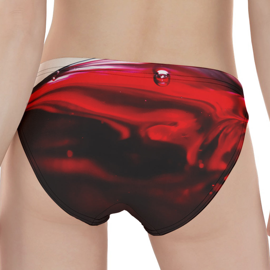 Red Wine Print Women's Panties