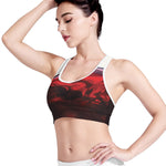 Red Wine Print Women's Sports Bra