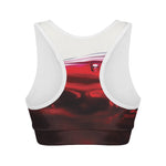 Red Wine Print Women's Sports Bra