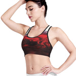 Red Wine Print Women's Sports Bra