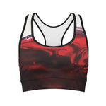 Red Wine Print Women's Sports Bra
