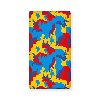 Red Yellow And Blue Camouflage Print Baby Crib Sheet