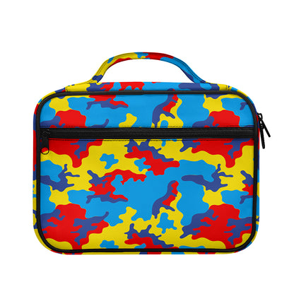 Red Yellow And Blue Camouflage Print Briefcase Bible Bag