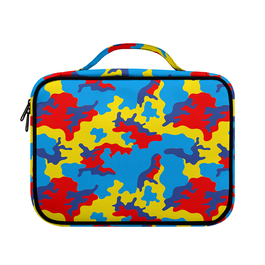 Red Yellow And Blue Camouflage Print Briefcase Bible Bag