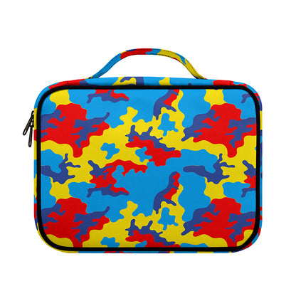 Red Yellow And Blue Camouflage Print Briefcase Bible Bag