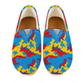 Red Yellow And Blue Camouflage Print Casual Shoes