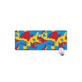 Red Yellow And Blue Camouflage Print Extended Mouse Pad