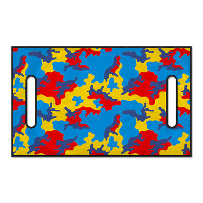 Red Yellow And Blue Camouflage Print Golf Cart Seat Cover