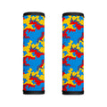 Red Yellow And Blue Camouflage Print Handle Covers