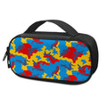 Red Yellow And Blue Camouflage Print Portable Cooler Travel Case