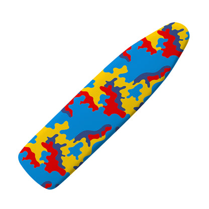 Red Yellow And Blue Camouflage Print Ironing Board Cover