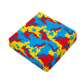 Red Yellow And Blue Camouflage Print Outdoor Seat Cushion Cover
