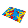 Red Yellow And Blue Camouflage Print Pet Cooling Mat Cover