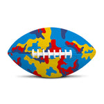 Red Yellow And Blue Camouflage Print Rugby Ball