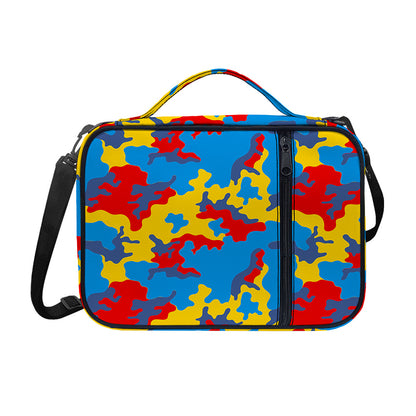 Red Yellow And Blue Camouflage Print Shoulder Strap Bible Bag