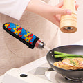 Red Yellow And Blue Camouflage Print Skillet Handle Cover