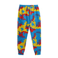 Red Yellow And Blue Camouflage Print Sweatpants