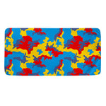 Red Yellow And Blue Camouflage Print Towel