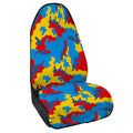 Red Yellow And Blue Camouflage Print Waterproof Car Seat Cover