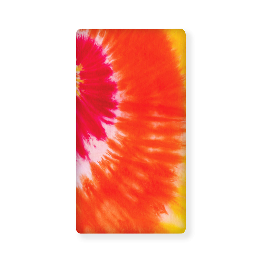 Red Yellow And Orange Tie Dye Print Baby Crib Sheet