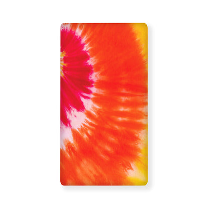 Red Yellow And Orange Tie Dye Print Baby Crib Sheet
