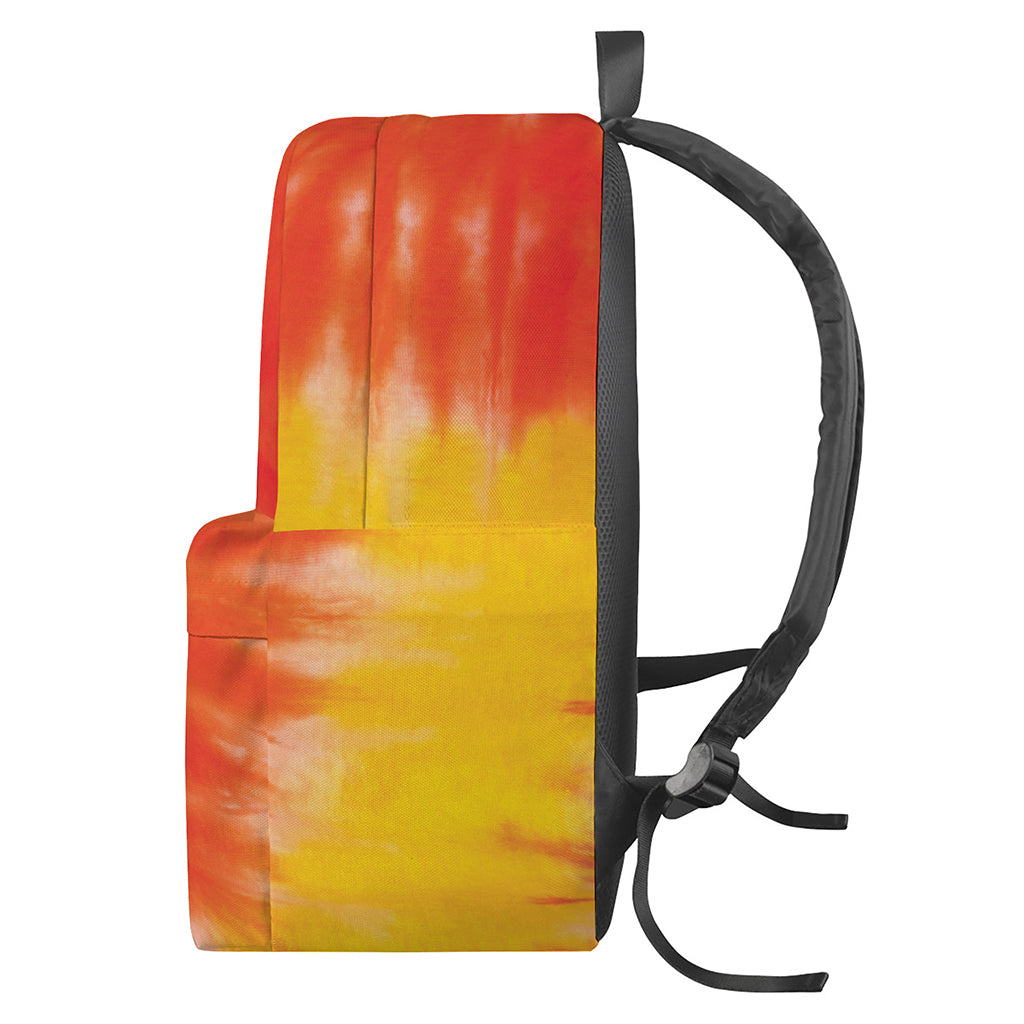 Red Yellow And Orange Tie Dye Print Backpack