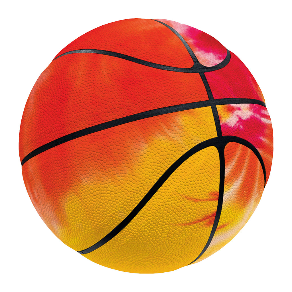 Red Yellow And Orange Tie Dye Print Basketball