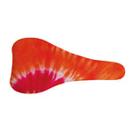 Red Yellow And Orange Tie Dye Print Bicycle Seat Cover