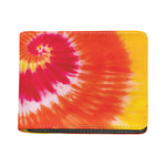 Red Yellow And Orange Tie Dye Print Bifold Wallet