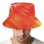 Red Yellow And Orange Tie Dye Print Bucket Hat