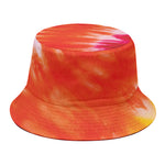 Red Yellow And Orange Tie Dye Print Bucket Hat