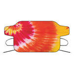 Red Yellow And Orange Tie Dye Print Car Windshield Snow Cover