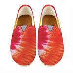Red Yellow And Orange Tie Dye Print Casual Shoes