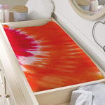 Red Yellow And Orange Tie Dye Print Changing Pad Cover