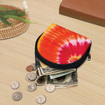 Red Yellow And Orange Tie Dye Print Coin Purse