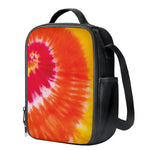 Red Yellow And Orange Tie Dye Print Crossbody Lunch Bag
