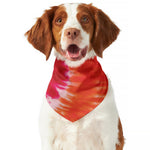 Red Yellow And Orange Tie Dye Print Dog Bandana