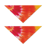 Red Yellow And Orange Tie Dye Print Dog Bandana